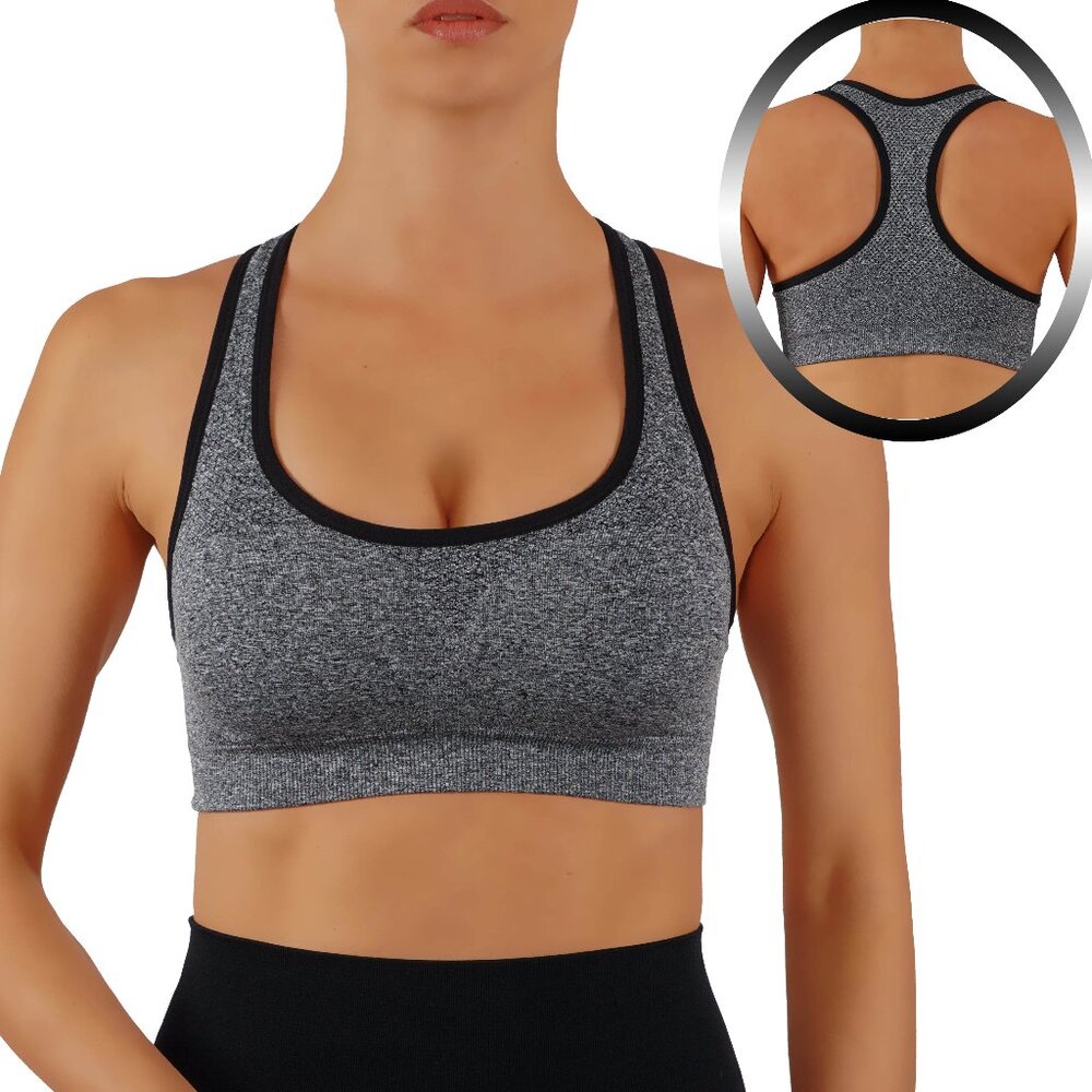 NWT Sports Bra with breathable racer back high support